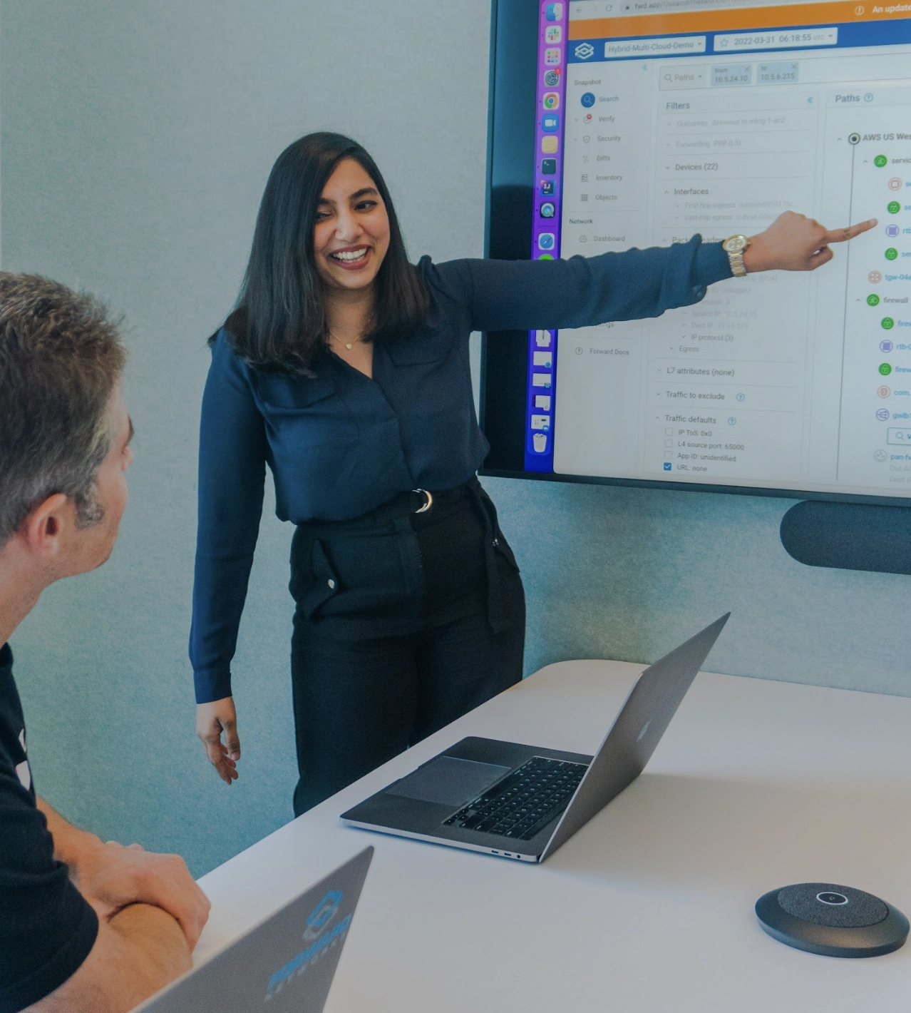 woman giving presentation