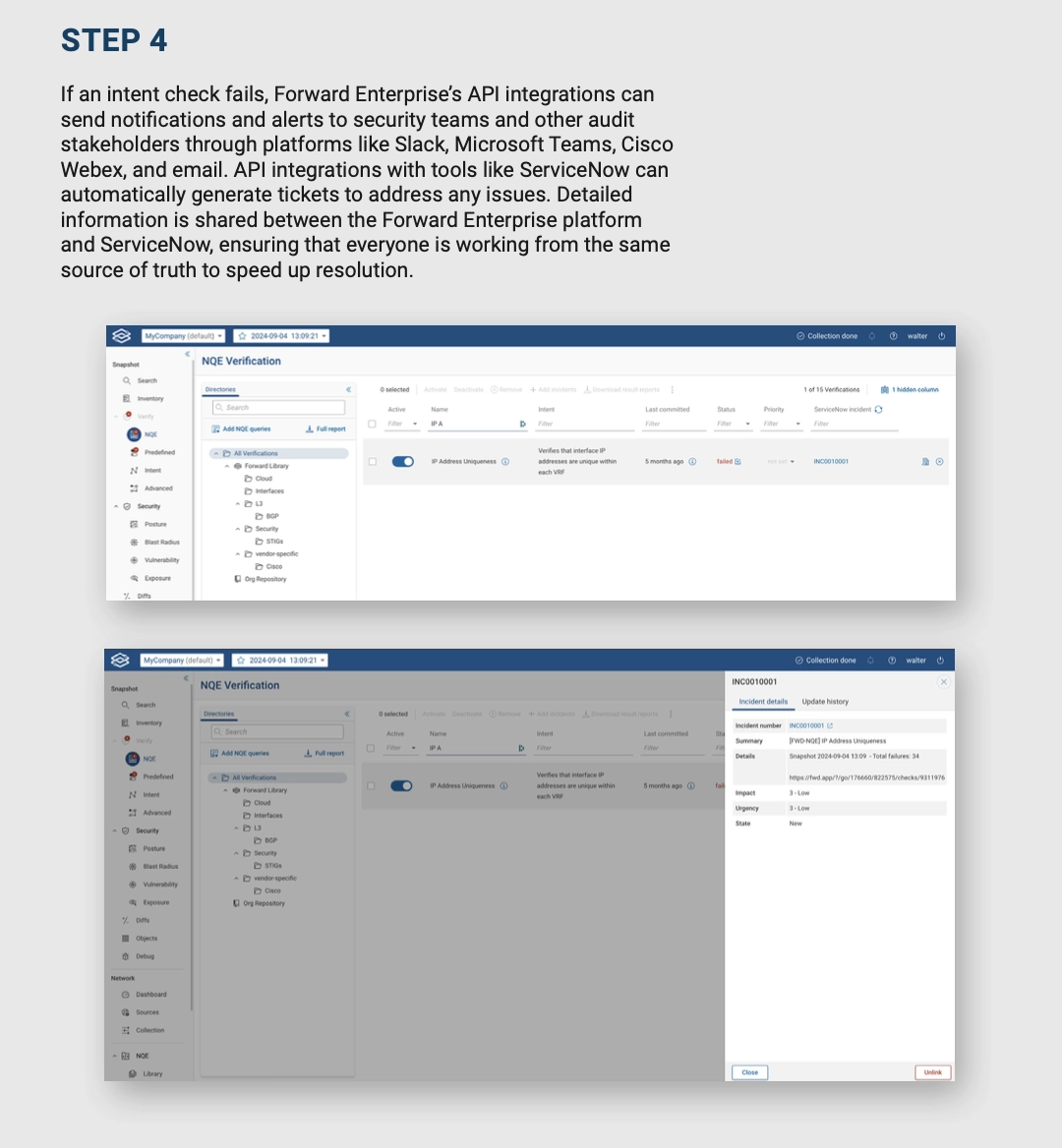 Continuous Network Security Compliance Monitoring Use Case Step 4