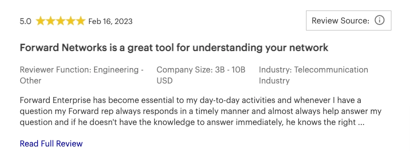 Gartner testimonial 2