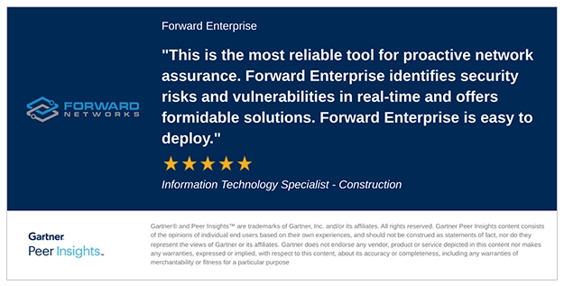 Gartner Peer Insights on Forward Networks 03
