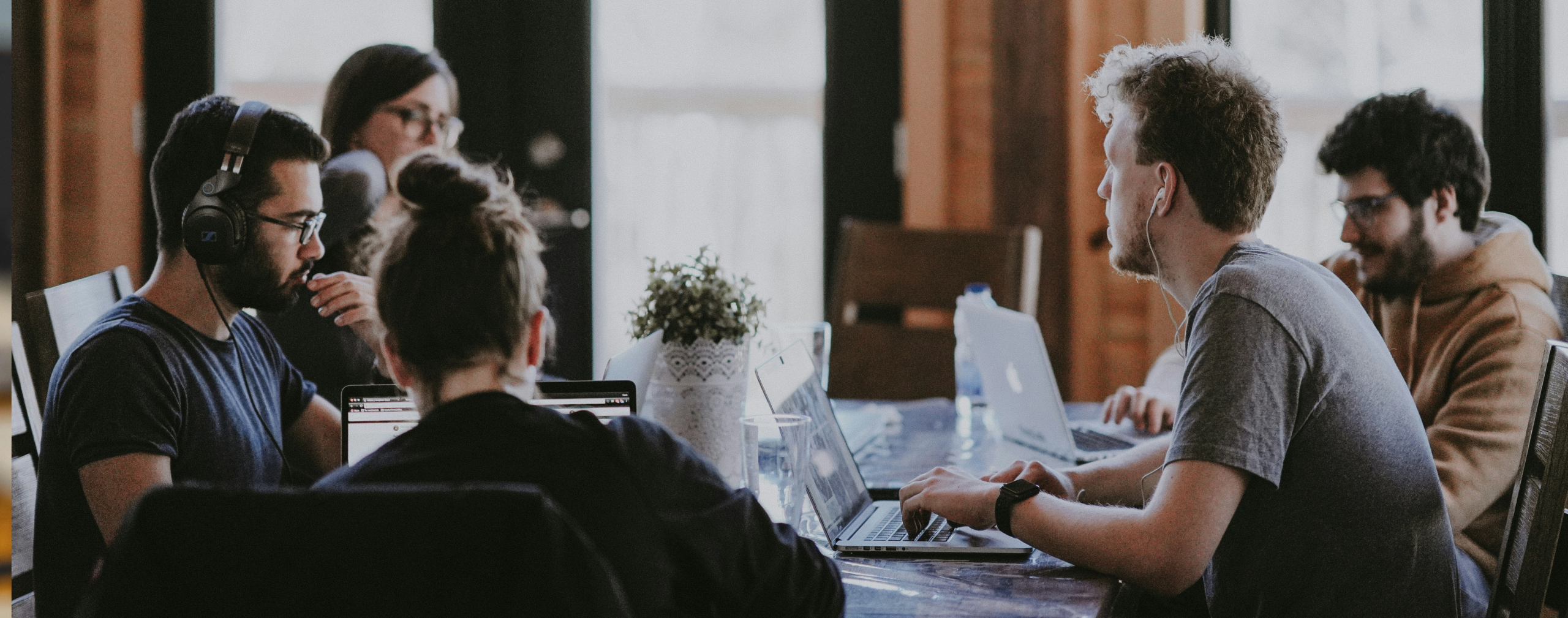People working around a conference table