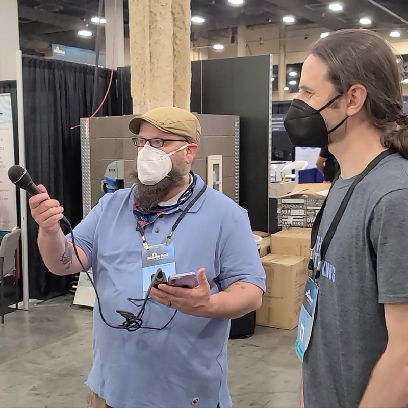 Podcast in progress with Forward Networks co-founder Brandon Heller